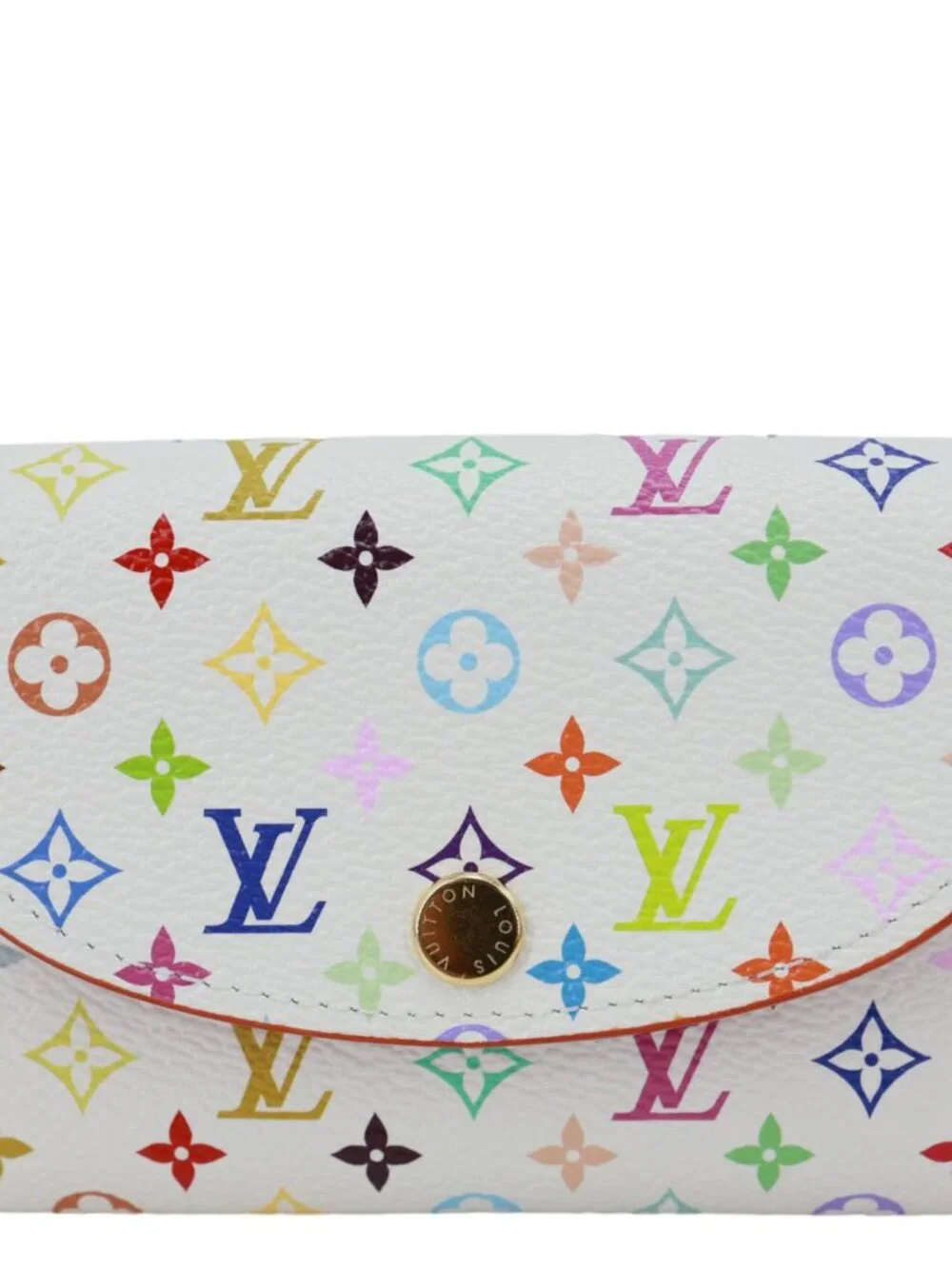 Louis Vuitton  x TM Rosalie Multicolor Monogram Canvas Coin Purse White